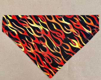 Fireman Flames Dog/Cat Bandana: Over-the-Collar Pet Scarf