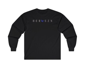 Czarny T-shirt z długim rękawem – HER SZN Grafika motyla, Lassai