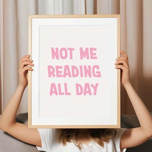 Funny Bookish Print, Home Library Decor, Cute Book Nook Wall Art, Trendy Reading Poster, Book Lover Gift, Dorm Room Decor, DIGITAL DOWNLOAD