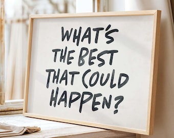 Inspirational Quote Print: Positive Office Wall Art (Digital Download)