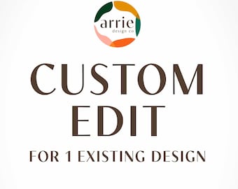 Custom Edit Request for One Design: Color, Text & Orientation Change