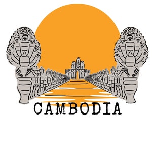 Retro Cambodia: Angkor Thom & Sun - Digital Download