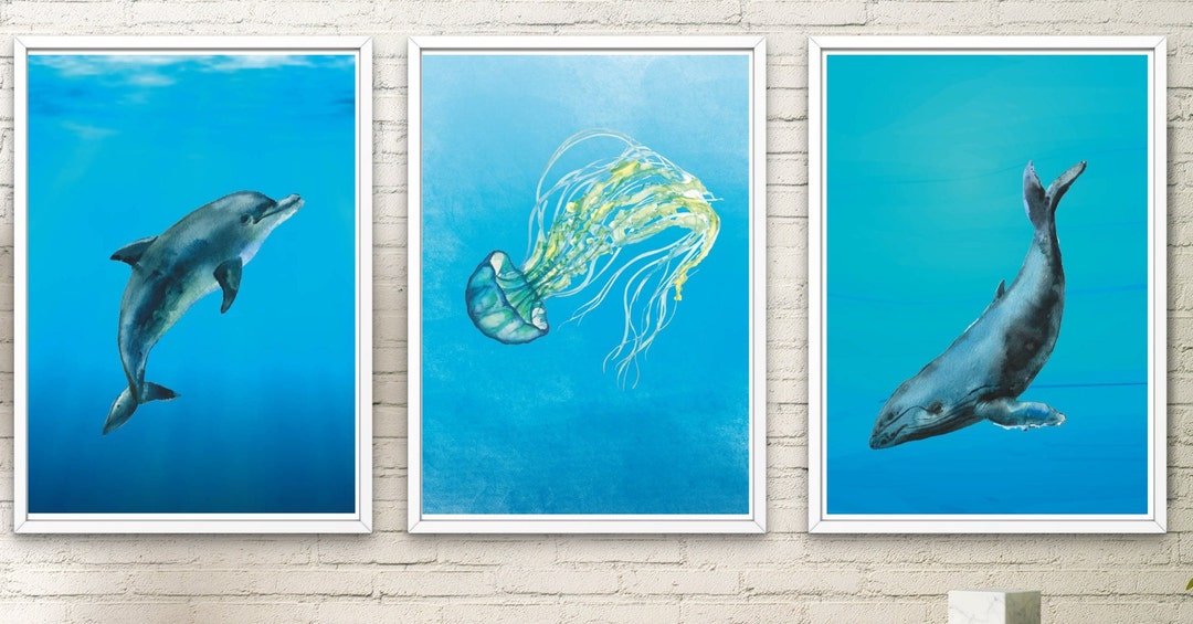 Sea Life Printable, Home Deco, Beach House Printable Wall Art, Kid ...