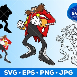 Eggman Robotnik SVG | SONIC SVG | Layered CutFile | Cricut File | Layered Svg | Svg Cut File | Vector Cartoon Sticker | Digital Download
