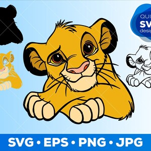 | SVG Du Roi Lion | SVG en couches | de fichier Cricut | d’autocollant vectoriel | de fichier Cartoon Cut téléchargement instantané | Conceptions Svg