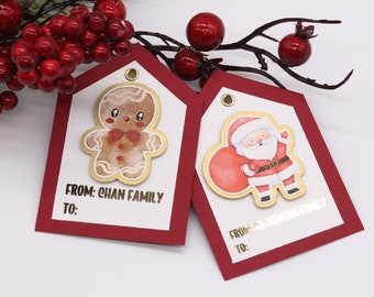 Custom Gold Christmas Gift Tags, Elegant Christmas Tags, Merry Christmas Gift Tags, Holidays Gift Tags, Christmas Tags Handmade, Foil Tags
