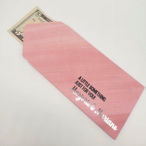 Sobres de dinero de papel de aluminio rosa personalizados, sobres de papel de aluminio en efectivo, soporte de dinero, sobre de regalo de dinero, sobres de efectivo, juego de sobres de efectivo, papel de oro
