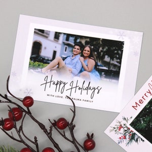 Imán fotográfico personalizado, imán personalizado, imán fotográfico para nevera, tarjeta de Navidad familiar personalizada, tarjeta fotográfica navideña moderna