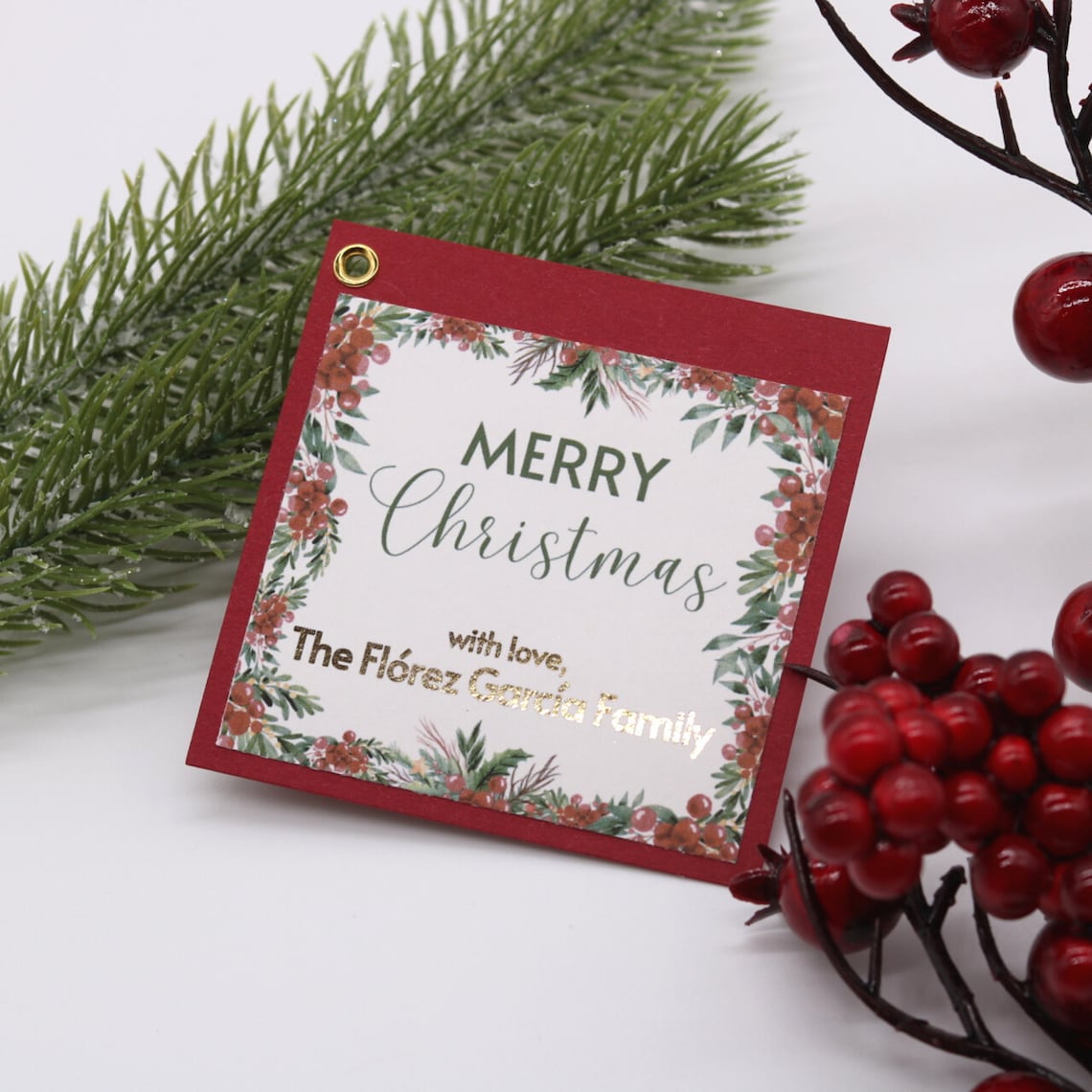 Custom Elegant Gift Tags Happy Holidays Gift Tags Etsy