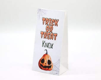 Custom Halloween Paper Bags, Halloween Candy Bags, Halloween Treat Bags, Halloween Party Favor Bag, Halloween Grab Bag, Halloween Party
