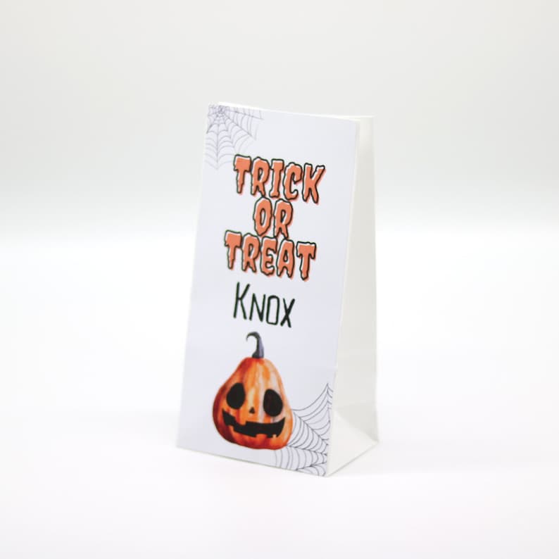 Custom Halloween Paper Bags Halloween Candy Bags Halloween Etsy
