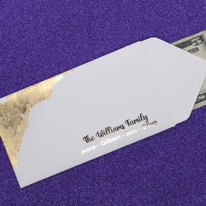 Sobres de dinero de lámina personalizados, sobres de efectivo de lámina, titular de dinero, sobres de regalo de dinero, sobres de efectivo, conjunto de sobres de efectivo, conjunto de efectivo de lámina de oro