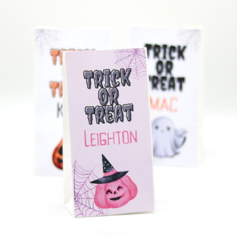 Custom Halloween Paper Bags Halloween Candy Bags Halloween Etsy