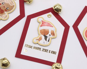 Custom Gold Christmas Gift Tags, Elegant Christmas Tags, Merry Christmas Gift Tags, Holidays Gift Tags, Christmas Tags Handmade, Foil Tags