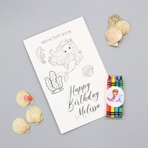 Libro para colorear de sirenas personalizado para niños, regalos de fiesta de sirenas, páginas para colorear de sirenas, páginas para colorear de sirenas personalizadas