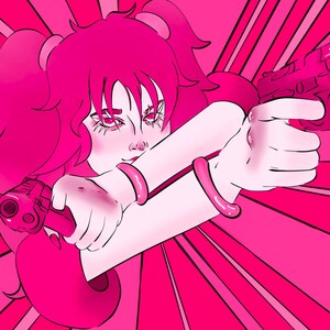 Bubblegum Pink Digital Print