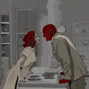 Wanda and Vision Digital Print