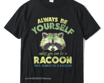 Raccoons Vintage Graphic T-shirts, Retro Raccoon Moon Tshirt, Raccoon Lovers, Funny Raccon Tee, Oversized Washed Tee, Raccoon Gifts