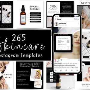 Plantilla de publicación de instagram para cuidado de la piel, plantillas de ig para esteticista insta, plantillas de redes sociales para el cuidado de la piel, plantilla de instagram para esteticista