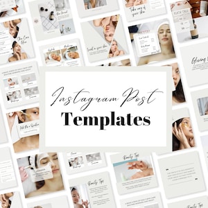 100 Plantillas de Instagram para empresas de cuidado de la piel / Plantillas de publicaciones de Instagram para esteticistas / Redes sociales para el cuidado de la piel / Plantilla de publicaciones para el cuidado de la piel
