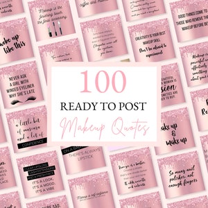 Makeup Artist Instagram Post Templates | Makeup artist quotes | Beauty Skincare Instagram Templates | Aesthetic Social Media