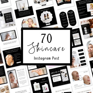 Plantilla de publicación de instagram para cuidado de la piel, plantillas de ig para esteticista insta, plantillas de redes sociales para el cuidado de la piel, plantilla de instagram para esteticista