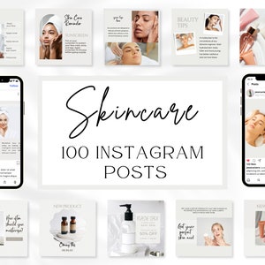 Esthetician Instagram Post Templates | Skincare Social Media | skincare instagram canva | Esthetician Instagram Post | Spa Instagram