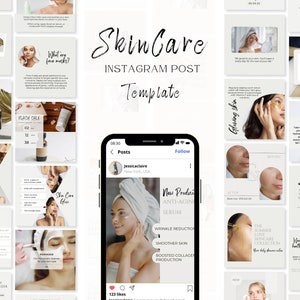 Esthetician Bundle | Skincare Instagram Post Templates | Esthetician Instagram Post | Esthetician Canva template | Beauty Instagram Template
