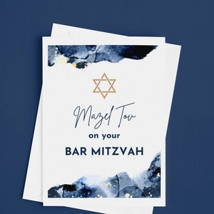 Mazel Tov na Twojej cyfrowej karcie Bar Micwa