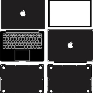 Toutes les versions de MacBook depuis sa création jusqu’à présent Vector Cut File CDR , PLT , DXF , jpg