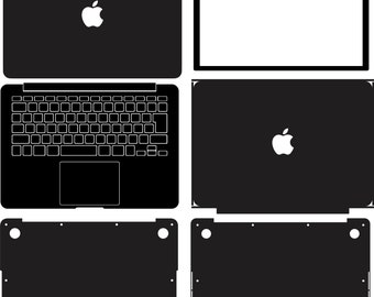 All versions of MacBook since its inception until now Vector Cut File CDR , PLT , DXF , jpg