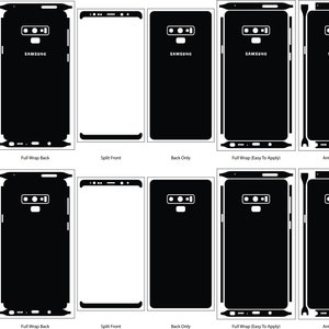 Alle Samsung telefoons, S, NOTE, J, A, C, F, a, vouw, complete serie In verschillende formaten, waaronder plt, dxf en cdr - Vector Cut File