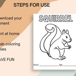 Printable Fall Animal Coloring Pages - Etsy