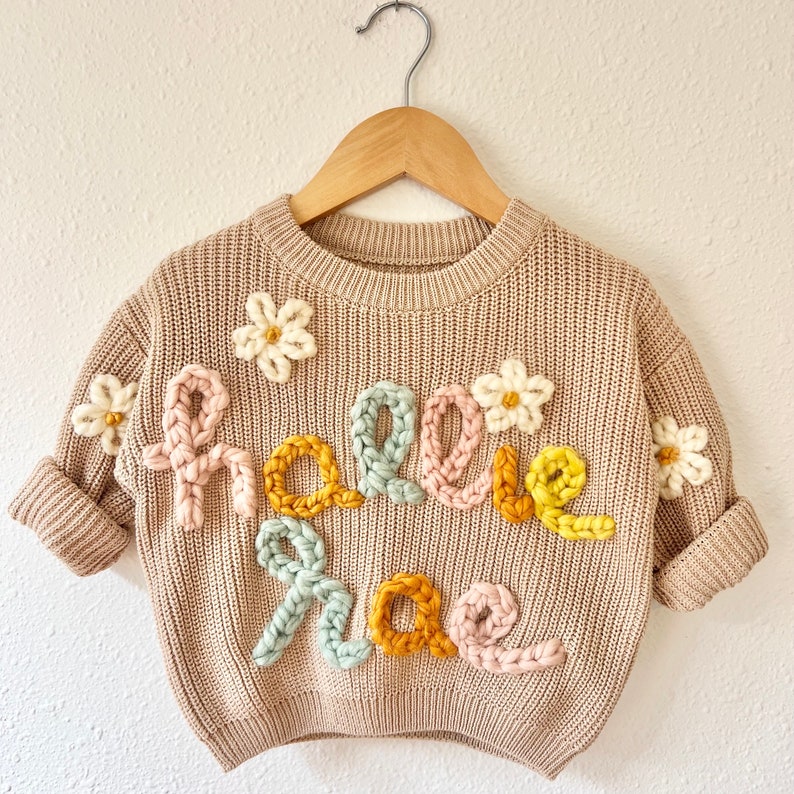 Boho Baby/Toddler Name Sweater