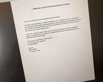 Broderiföretagskalkylblad, prissättning, lager- och utgiftsspårning, digital nedladdning av Excel