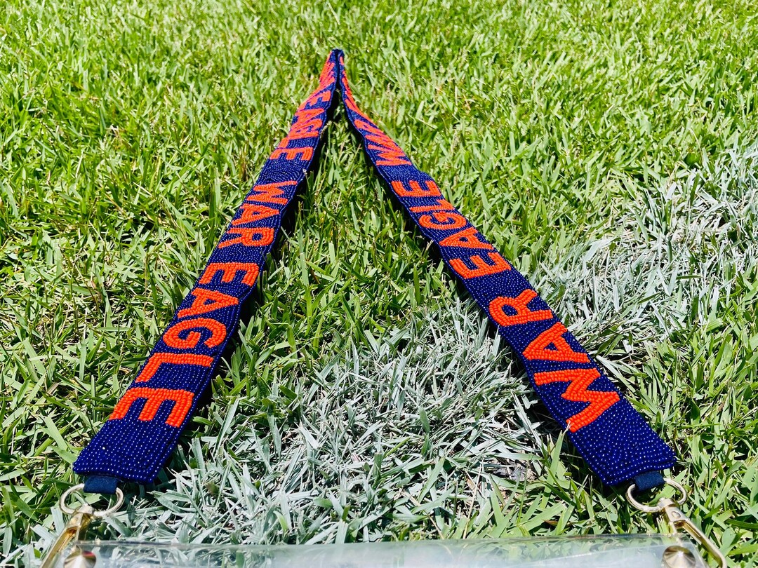 War Eagle Beaded Strap / Auburn Purse Strap / Auburn Bag Strap / Auburn Beaded Strap / Game Day