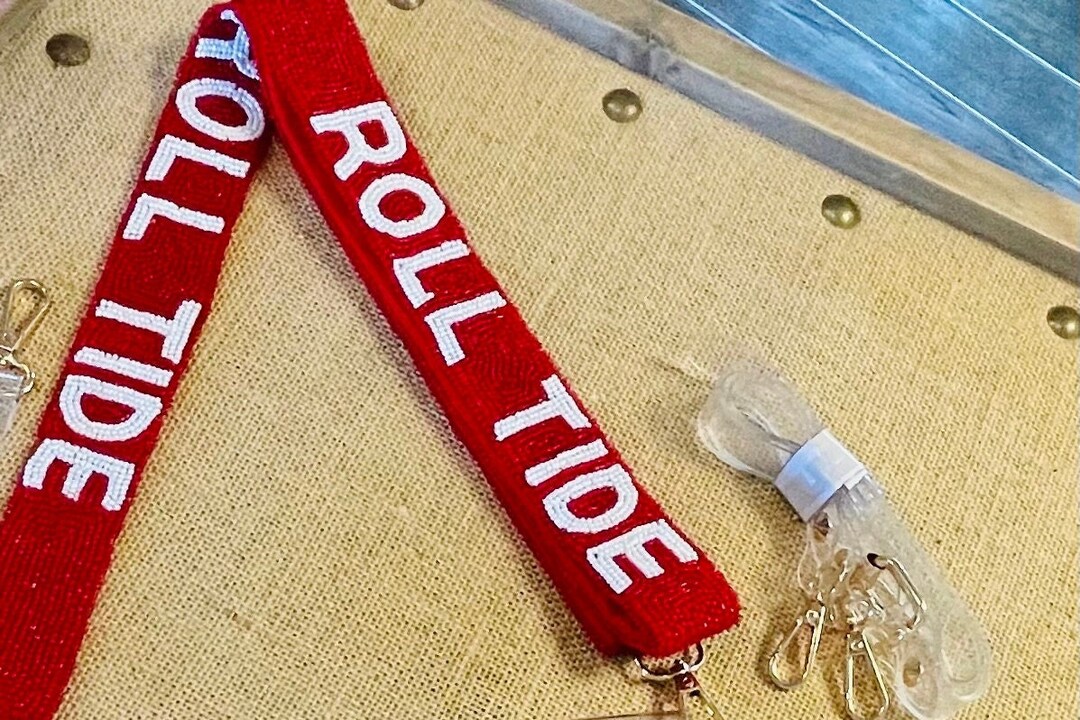 ROLL TIDE Beaded Purse Strap / Roll Tide Purse Strap / Alabama Game Day