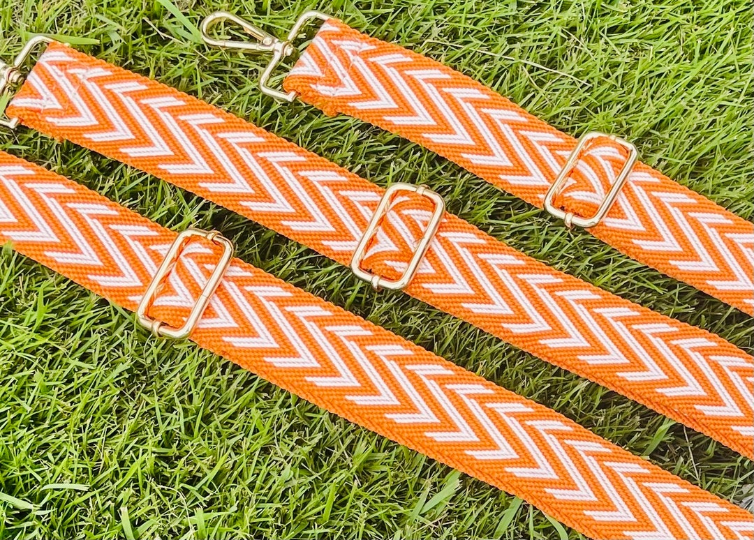 Orange and White Purse Strap / Game Day Purse Strap / Game Day Bag