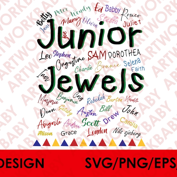 Junior jewels svg digital download, Junior jewels png sublimation design download, Junior jewels ai download, Junior jewels eps download