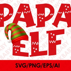 Papa Elf happy christmas svg digital download,Papa Elf happy christmas png sublimation design download papa elf ai download and eps download