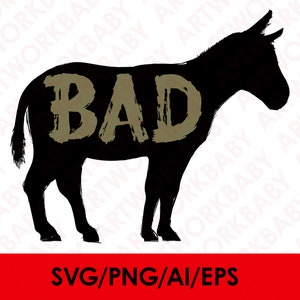 Bad Ass Donkey svg digital download, Bad Ass Donkey png sublimation design download Bad Ass Donkey ai download, Bad Ass Donkey eps download