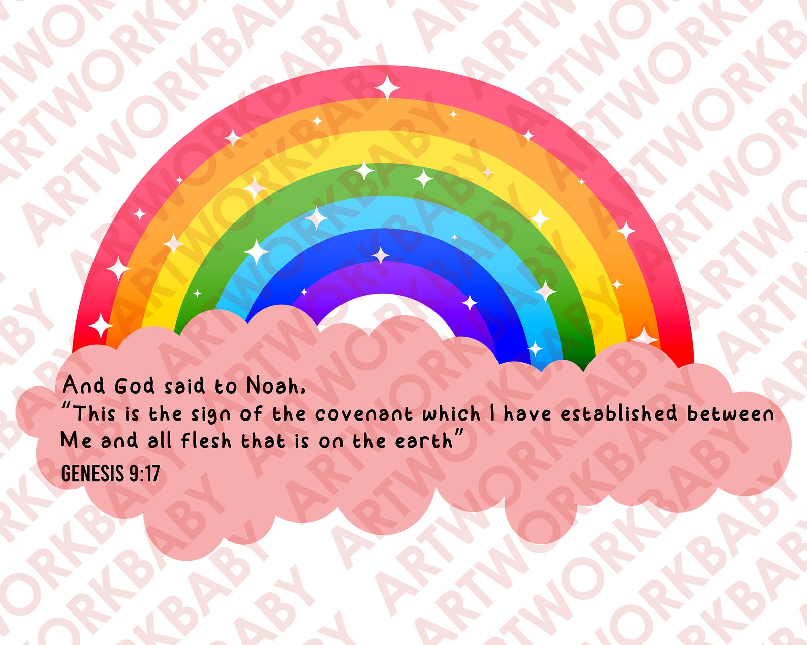 Christian Rainbow Scripture Svg Digital Download Christian Etsy