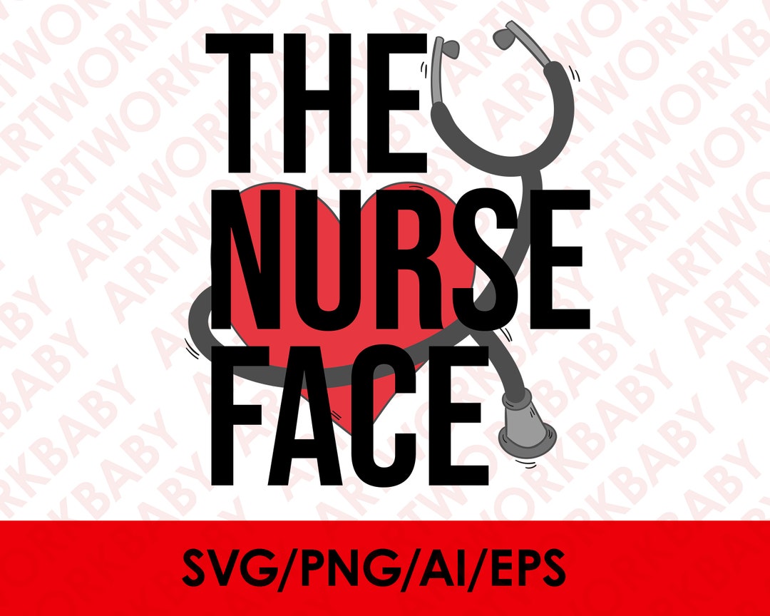 The Nurse Face Medical Svg Digital Downloadthe Nurse Face - Etsy