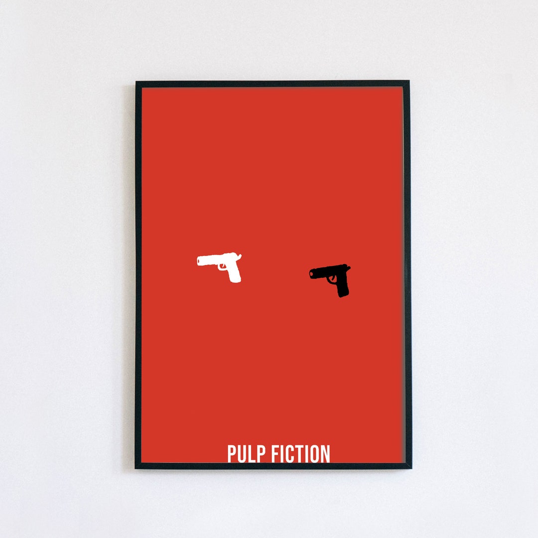 Minimalist Wall Decor, Pulp Fiction Movie Poster, Wall Art Print