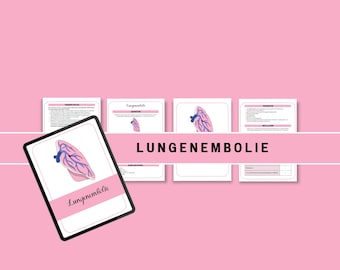 Lungenembolie Lernzettel Pflegeausbildung | Pflege | Medizin