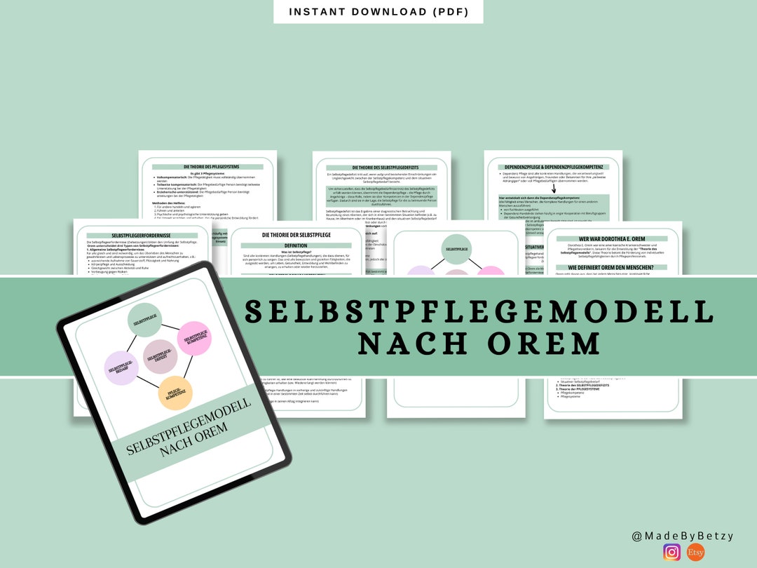 Pflegemodell Orem Einfach Erklärt Selbstpflegemodell Nach Orem Lernzettel Pflegeausbildung