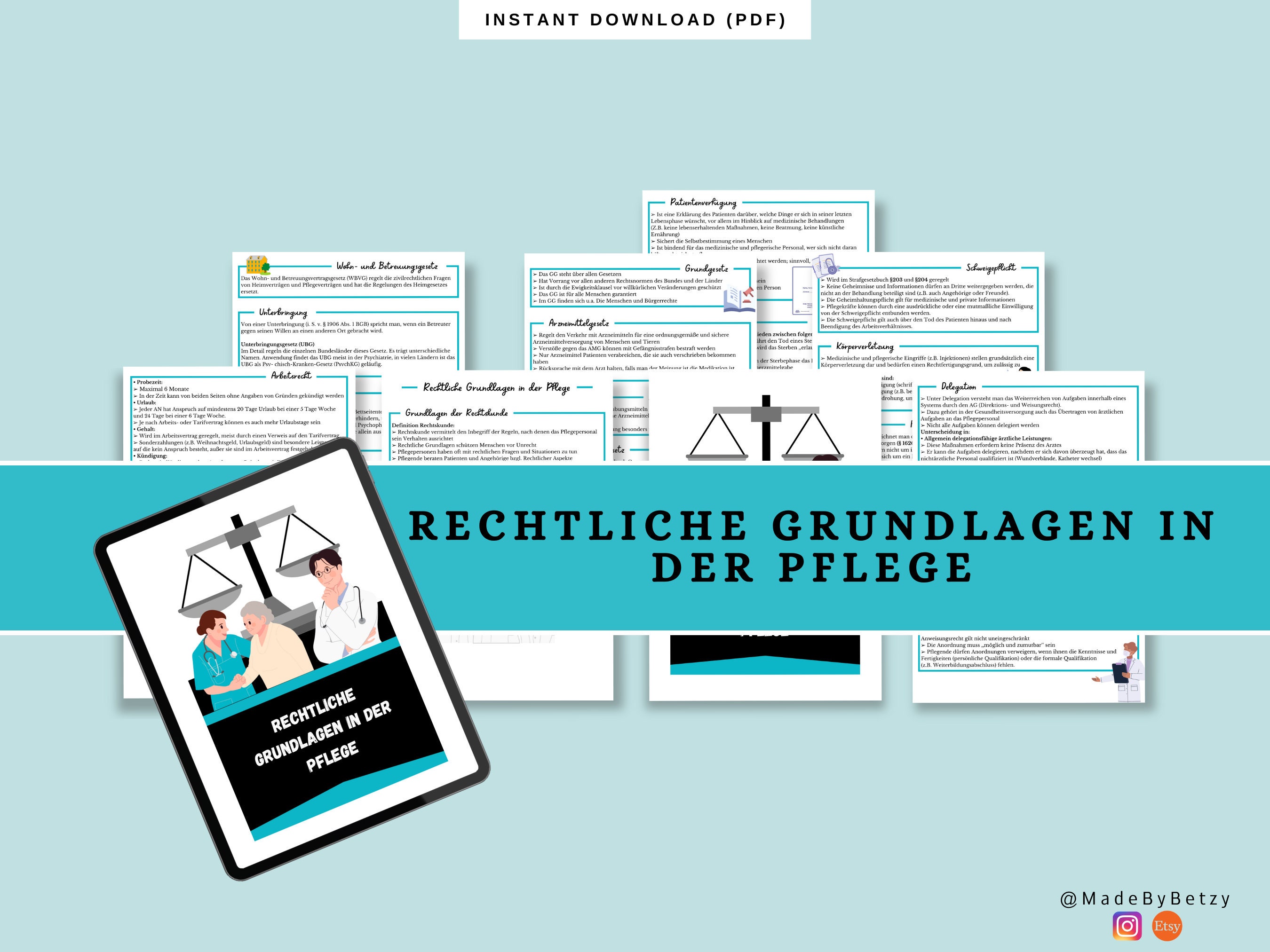 Rechtliche Grundlagen In Der Pflege Rechtliche Grundlagen in der Pflege Lernzettel PflegeAusbildung Inhalt