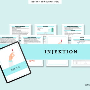 Injektionen Lernzettel Pflegeausbildung |ズサンメンファッスン |メディジン