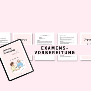 Examens-Vorbereitung | Lernzettel | Pflegeausbildung | Pflege | Medizin