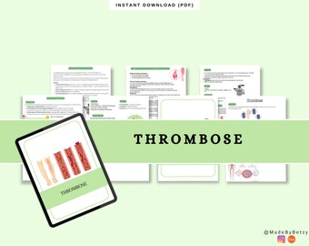 Thrombose Lernzettel Pflegeausbildung | Zusammenfassung | Medizin